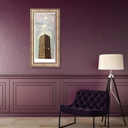«Tower block #2» в интерьере в классическом стиле в фиолетовых тонах