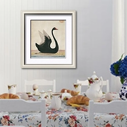 «Black Swan» в интерьере столовой в стиле прованс над столом