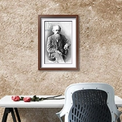 «N.K. Mikhailovsky.» в интерьере кабинета с песочной стеной над столом