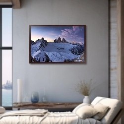 «Италия. Альпы. Звёздное утро над Тре-Чиме» в интерьере 