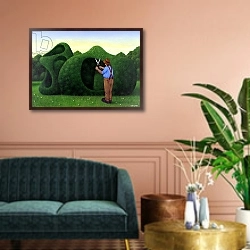 «Moore Topiary» в интерьере классической гостиной над диваном