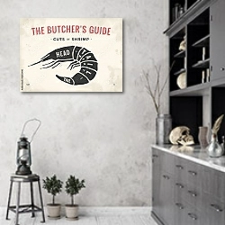 «Вырезка из креветки» в интерьере современной кухни в серых тонах