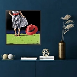 «The Red Hat, 2008» в интерьере в классическом стиле над столом