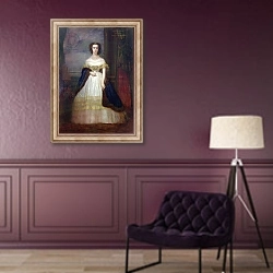 «Marie-Clotilde Therese Louise Princess of Savoy, 1860» в интерьере в классическом стиле в фиолетовых тонах