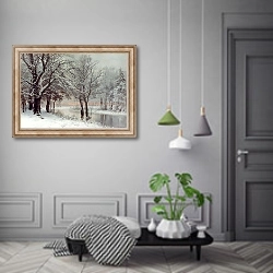 «Зимний вечер» в интерьере коридора в классическом стиле