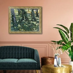 «Подлесок с Айви, 1889» в интерьере классической гостиной над диваном