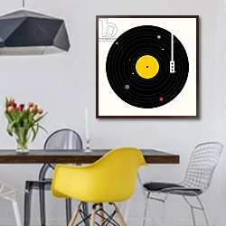 «Music Everywhere» в интерьере столовой в скандинавском стиле с яркими деталями