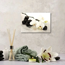 «Орхидея и камни» в интерьере салона красоты