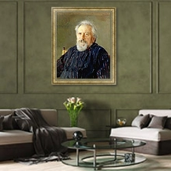 «Portrait of Nikolay Leskov» в интерьере в классическом стиле в светлых тонах