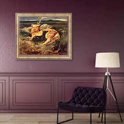 «Stag» в интерьере в классическом стиле в фиолетовых тонах