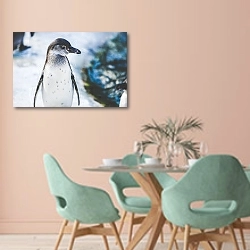 «Маленький пингвин» в интерьере современной столовой в пастельных тонах