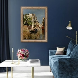 «A Venetian Canal» в интерьере в классическом стиле в синих тонах