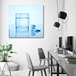 «Таблетки и стакан воды» в интерьере современного офиса в минималистичном стиле
