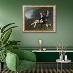 «Джозеф Гринвей» в интерьере гостиной в зеленых тонах