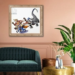 «Brer Rabbit 100» в интерьере классической гостиной над диваном