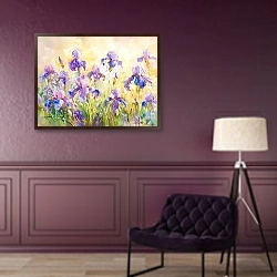 «Pale-purple irises» в интерьере в классическом стиле в фиолетовых тонах