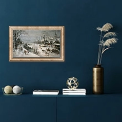«Winter 3» в интерьере в классическом стиле в синих тонах