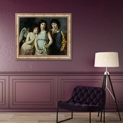 «The Three Children of Monsieur Langlois» в интерьере в классическом стиле в фиолетовых тонах