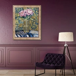 «Bouquet of Peonies; Le Bouquet de Pivoines,» в интерьере в классическом стиле в фиолетовых тонах