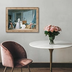 «Meeting in a Salon, 1790» в интерьере в классическом стиле над креслом