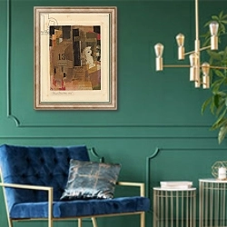 «Untitled; Ohne Titel, 1928» в интерьере в классическом стиле с зеленой стеной