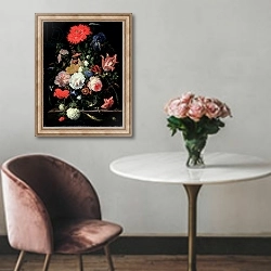 «Flower piece 1» в интерьере в классическом стиле над креслом