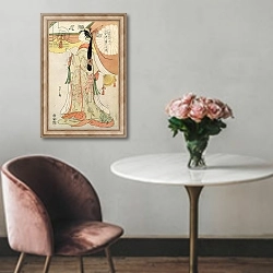 «The Poetess Ko-Shibuku» в интерьере в классическом стиле над креслом