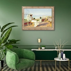 «En Vacance» в интерьере гостиной в зеленых тонах