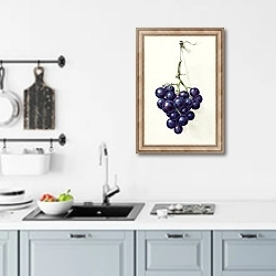 «Гроздь синего винограда» в интерьере кухни над мойкой