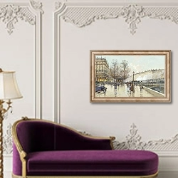 «Le Boulevard Pereire, Paris,» в интерьере в классическом стиле над банкеткой