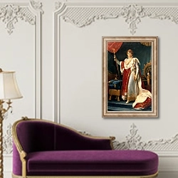 «Napoleon Bonaparte» в интерьере в классическом стиле над банкеткой