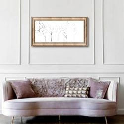«Territori Innevati - cinque alberi giorno, 2012, photographic contamination» в интерьере гостиной в классическом стиле над диваном