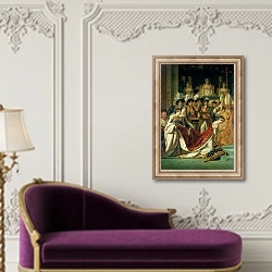«The Consecration of the Emperor Napoleon -7» в интерьере в классическом стиле над банкеткой