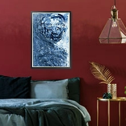 «Marlene Dietrich, 2000 1» в интерьере спальни с акцентной стеной