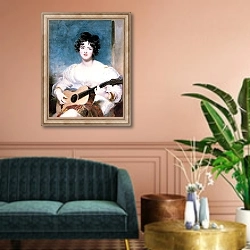 «Lady Wallscourt, 1825» в интерьере классической гостиной над диваном