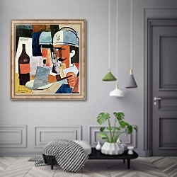«Soldier with Pipe and Bottle» в интерьере коридора в классическом стиле