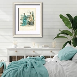 «The Milliner and Dressmaker №4 1» в интерьере спальни в стиле прованс с голубыми деталями