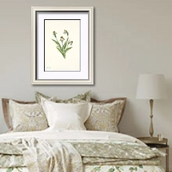«Northern Ladyslipper. Cypripedium passerinum» в интерьере спальни в стиле прованс над кроватью