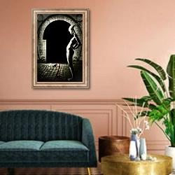 «Bloody monday,2012,» в интерьере классической гостиной над диваном