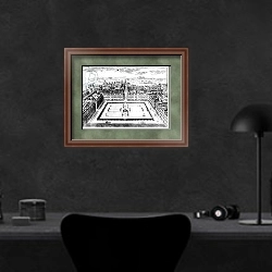 «Soho Square, or King's Square» в интерьере кабинета в черных цветах над столом