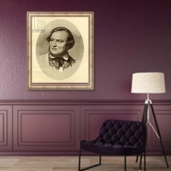 «Charles James Lever» в интерьере в классическом стиле в фиолетовых тонах