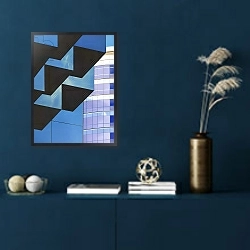 «Cubic» в интерьере в классическом стиле в синих тонах