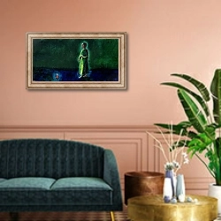 «That Night Bird, 2003,» в интерьере классической гостиной над диваном