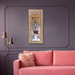 «Mariage Pour Tous, 2018» в интерьере гостиной с розовым диваном