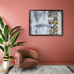 «Кипарисовый гипнум» в интерьере современной гостиной в розовых тонах