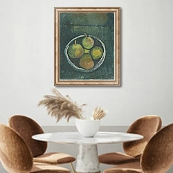 «Still Life with Four Apples» в интерьере кухни над кофейным столиком
