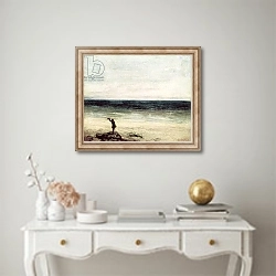 «The Artist on the Seashore at Palavas» в интерьере в классическом стиле над столом