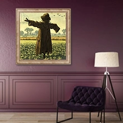 «Scarecrow» в интерьере в классическом стиле в фиолетовых тонах