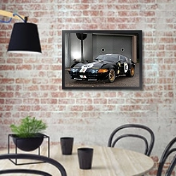 «Ferrari 365 GTB 4 Daytona Competizione» в интерьере кухни в стиле лофт с кирпичной стеной