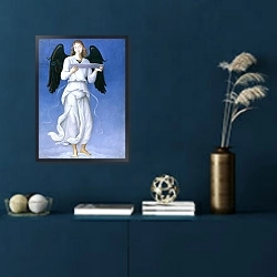 «Perugino Angel» в интерьере в классическом стиле в синих тонах